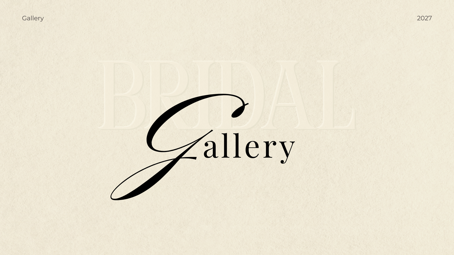Artwork Bridal Gallery trên nền giấy ngà